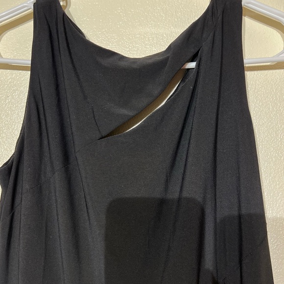 Chaps black long dress, sleeves less, size 4, 95% polyester 5% elastane, - Picture 3 of 8